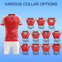 Chemise de football par sublimation en gros Kit d'uniformes de football pour hommes jacquard personnalisés Vêtements de sport d'entraînement avec logo brodé X5556 5
