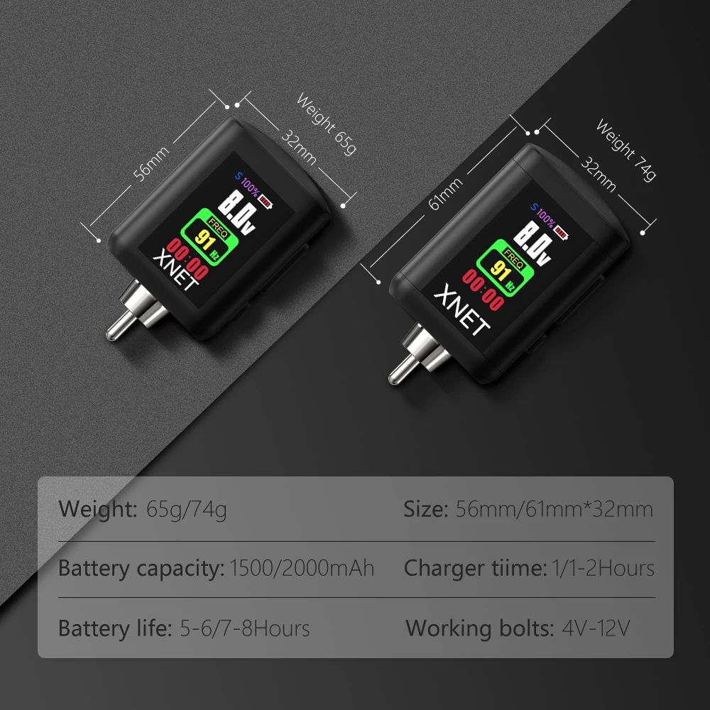 Tattoo Power Supply Tattoo Battery Pack XNET Lupo Wireless RCA Interface 2000mAh Lithium Battery OLED Displays Quick Charge For Tattoo Machine