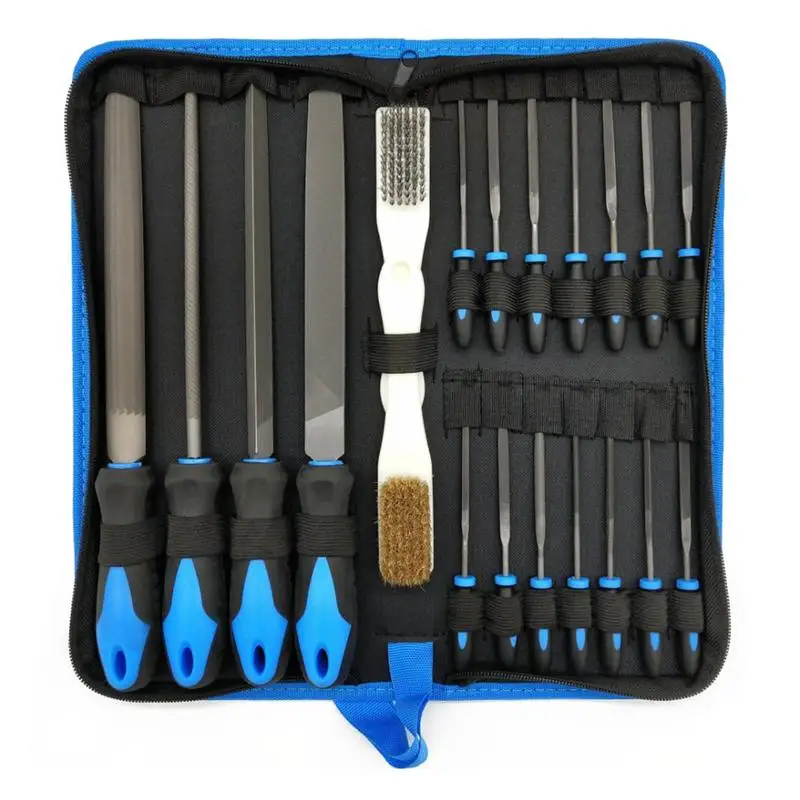 

Metal Files Durable Portable Grinding Tool Hand File Set Kit Including Flat Round Triangle Half Round File And Needle Files