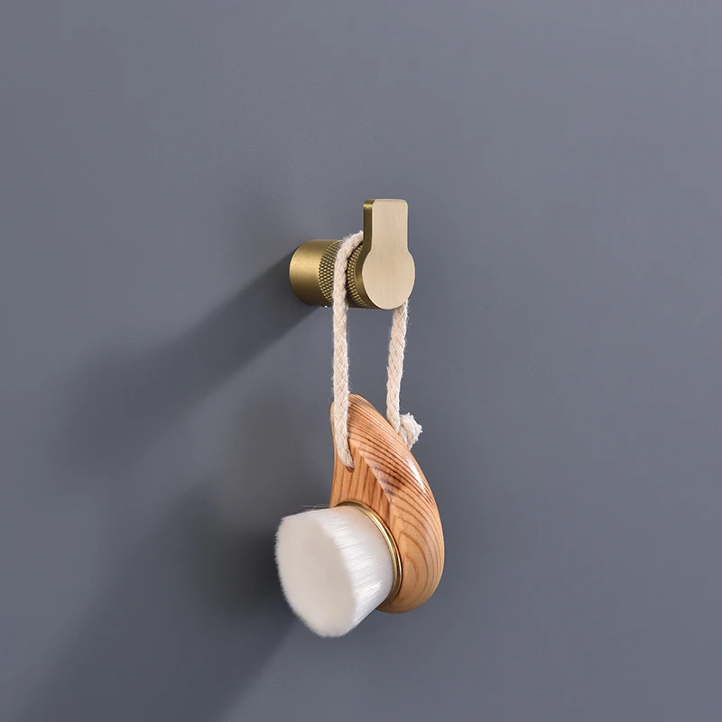 Brushed Gold Brass Coat Hook Paper Towel Holder Towel Hook Ring Bath Rod High Quality Kitchen Bathroom Accessories