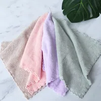 25x25cm 4 pieces ultra-fine fiber household cleaning face high-quality cartoon mixed with children's towels towel scarf 4