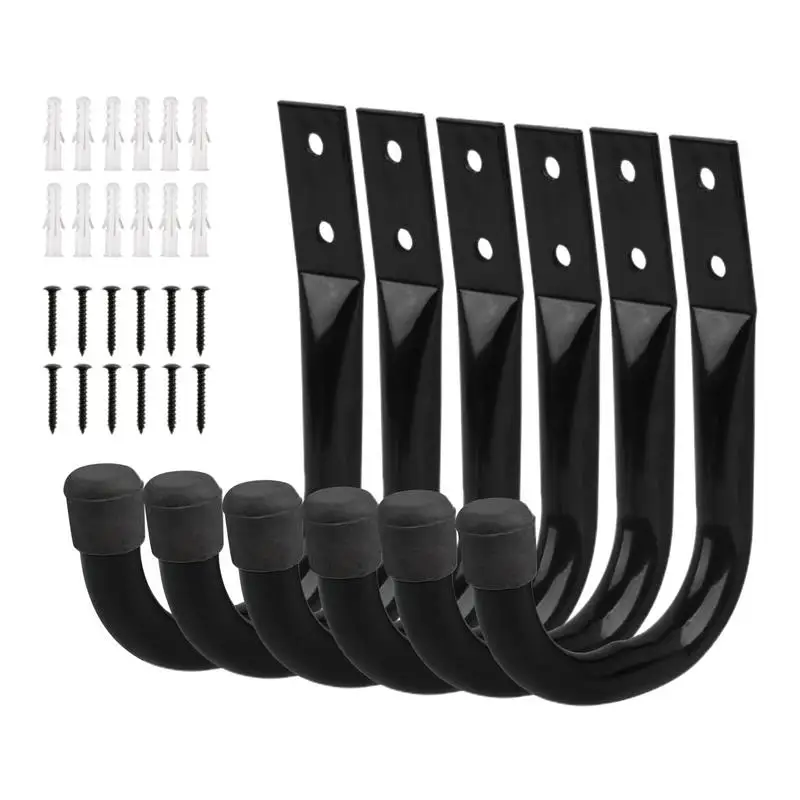 

Heavy Duty Metal Hook Garage Organizer Wall Mount Anti-slip Bicycle Hanger Hooks Storage Hook For Ladders Garden Tool