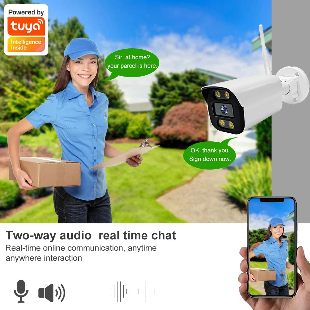 POE WiFi Onvif Tuya Smart Life HD 1080P Waterproof Outdoor IP Camera P2P Security Bullet CCTV Surveillance Camera Metal Shell view 3