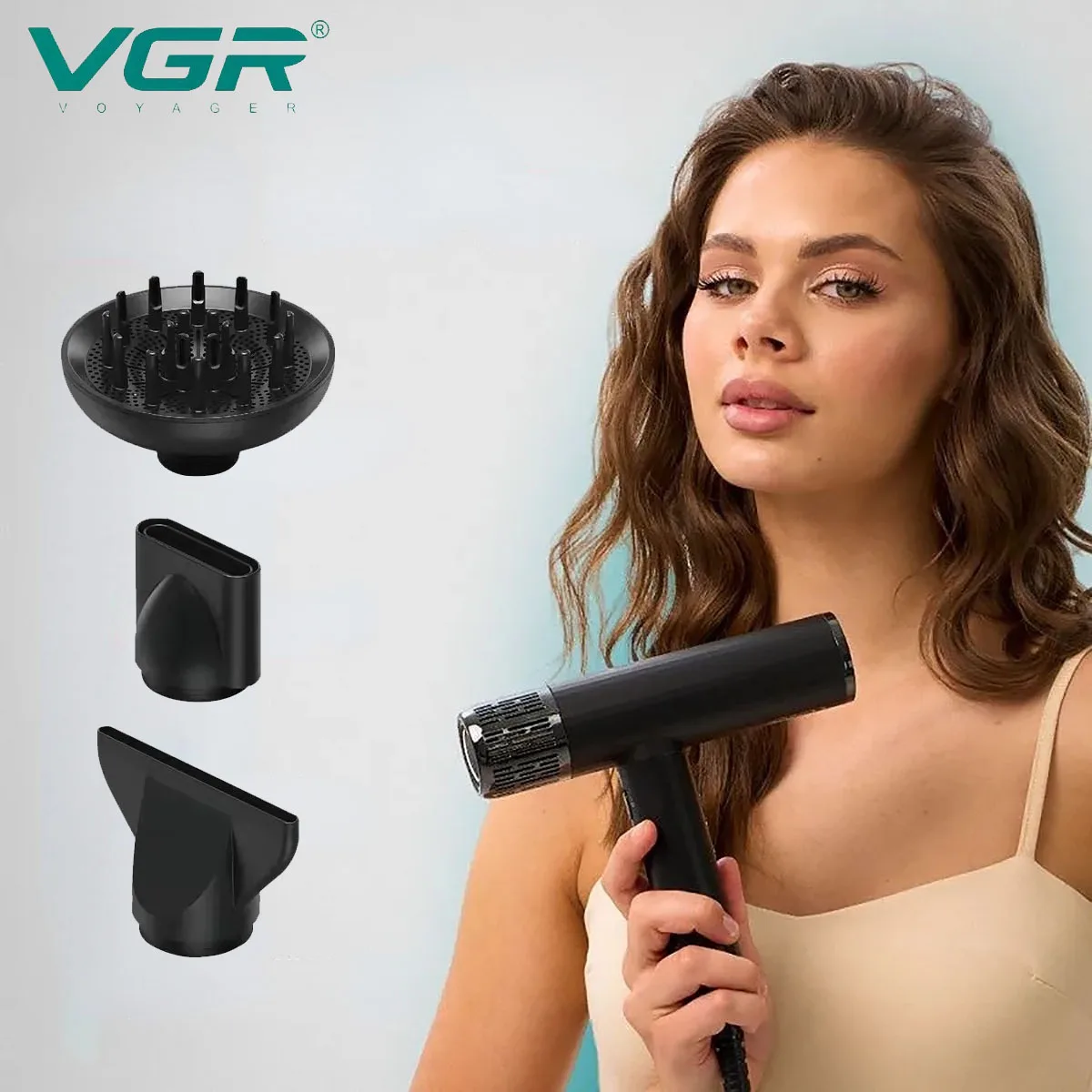 VGR Hair Dryers Professional Hair Dryer Machine Negative Ion 110000 RPM BLDC Motor Air Blower Powerful Home Appliance V-427