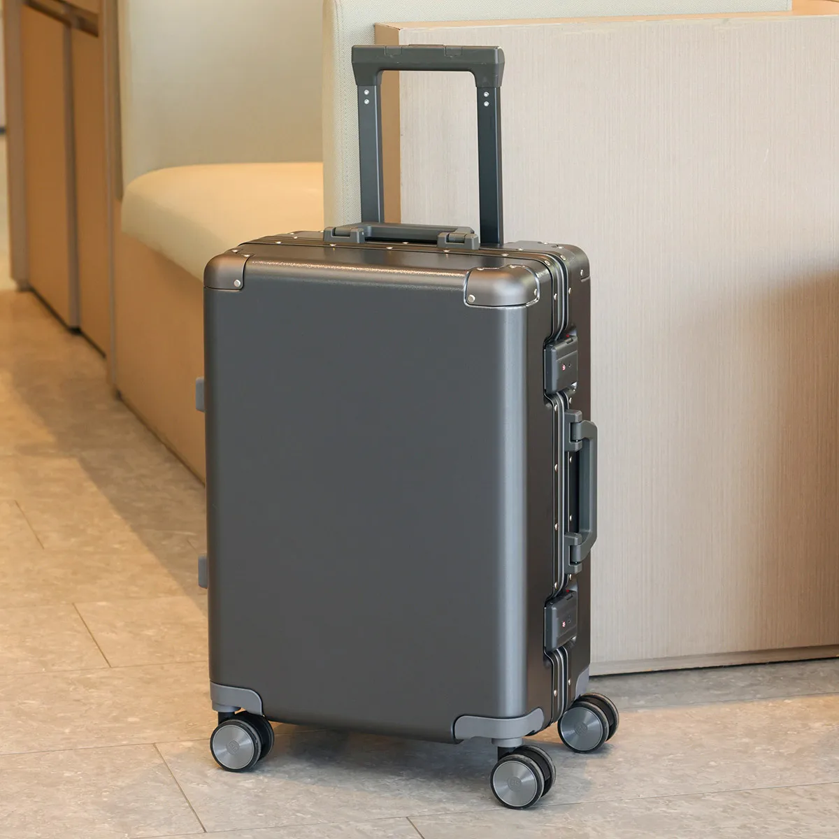 Maleta de viaje con marco de aluminio, equipaje de mano, maleta con ruedas, bolsa con ruedas, caja de embarque de negocios
