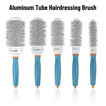 Professional Salon Hair Styling Brush Round Barrel Curly Hair Comb Hairderssing Comb Wet and Dry Dual Use Hairbrush Roller Tools 1