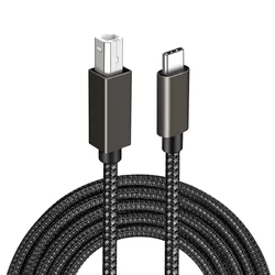 Versatile USB A/C to USB B 2.0 Cable for Printers and Scanners - Available in 1M, 2M, 3M Lengths (Black USB C TO B)