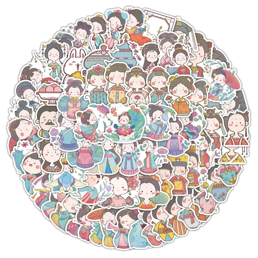

100PCS Cute Antique Decoration Scrapbooking Journal Collage Mobile Computer Diary Album Happy Planner Gift Sealing Decoration