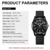 BIDEN Simple Casual Men's Quartz Watch Digital Edition Waterproof Calendar Luminous Silicone Strap Comes with Watch Box 6