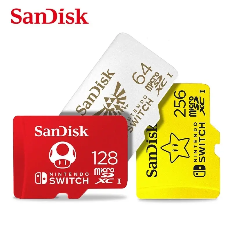 100 Original SanDisk New Style 128GB 256GB SDXC UHS I Memory Cards For Nintendo Switch TF Card 