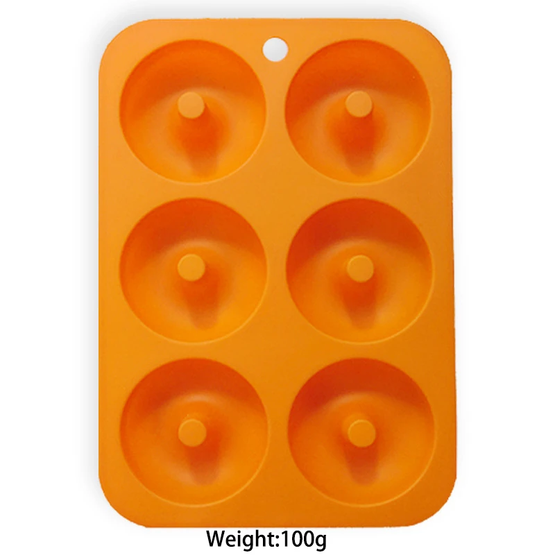 Silicone Non-Stick Donut & Bagel Baking Mold with 6 Cavities