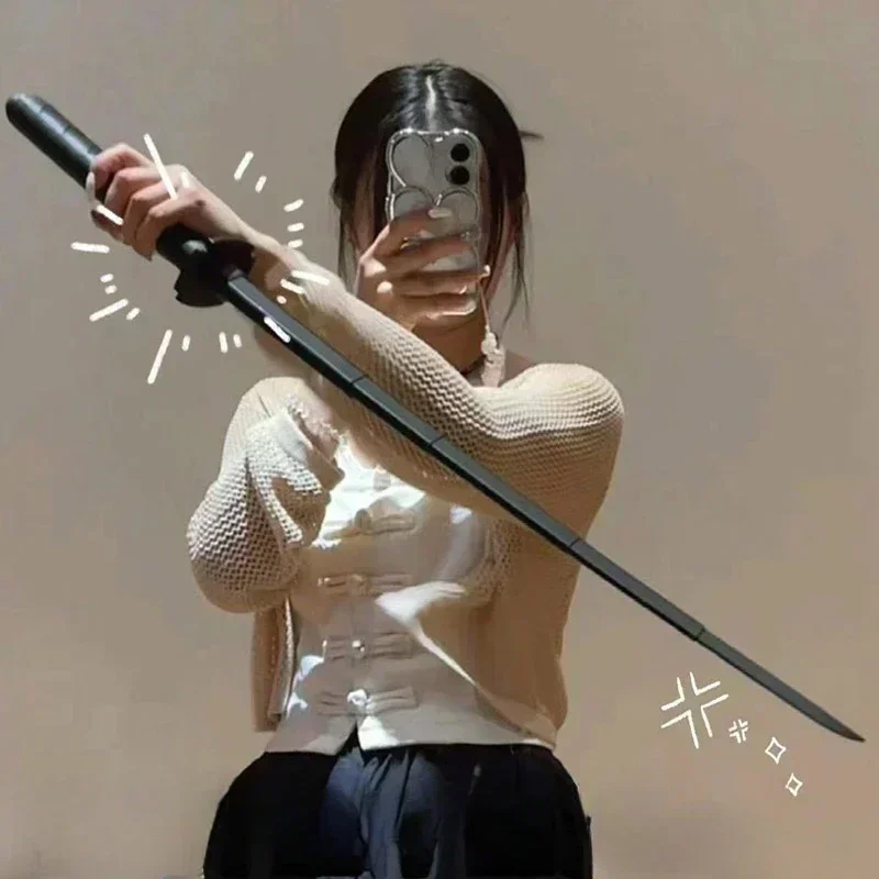 Retractable Sword Toy Kids 3D Gravity Sword Toy Retractable Folding Katana Sword Stress Relief Elimination Toys Folding Fun Gifts Gifts for Friends