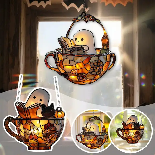 Ghost Book Suncatcher 3
