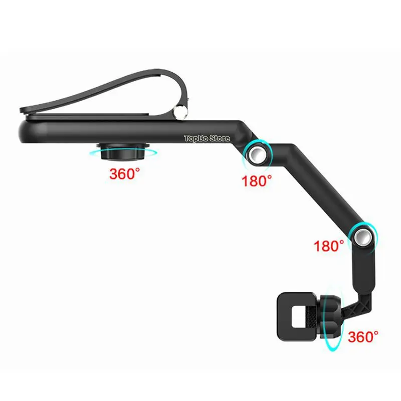 Sun Visor Car Phone Holder Universal 1080 Rotation Mobile Phone Clip Rearview Mirror Holder Suitable for Desktop/Ca