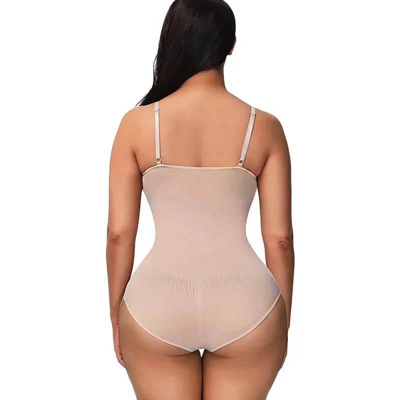 Seamless Shapewear Bodysuit for Women Tummy Control Butt Lifter Body Shaper Invisible Under Dress Slimming Strap Thong Underwear