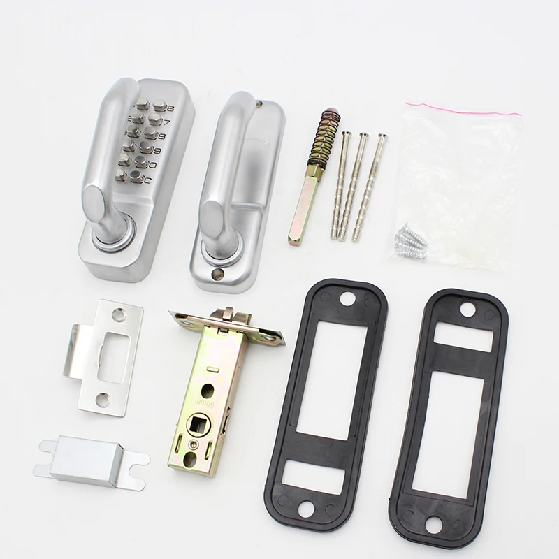 Long Handle Lock Mechanical Wooden Door Lock Keypad Password Lock Keyless Door Entry Lock Waterproof Exterior Gate Lock