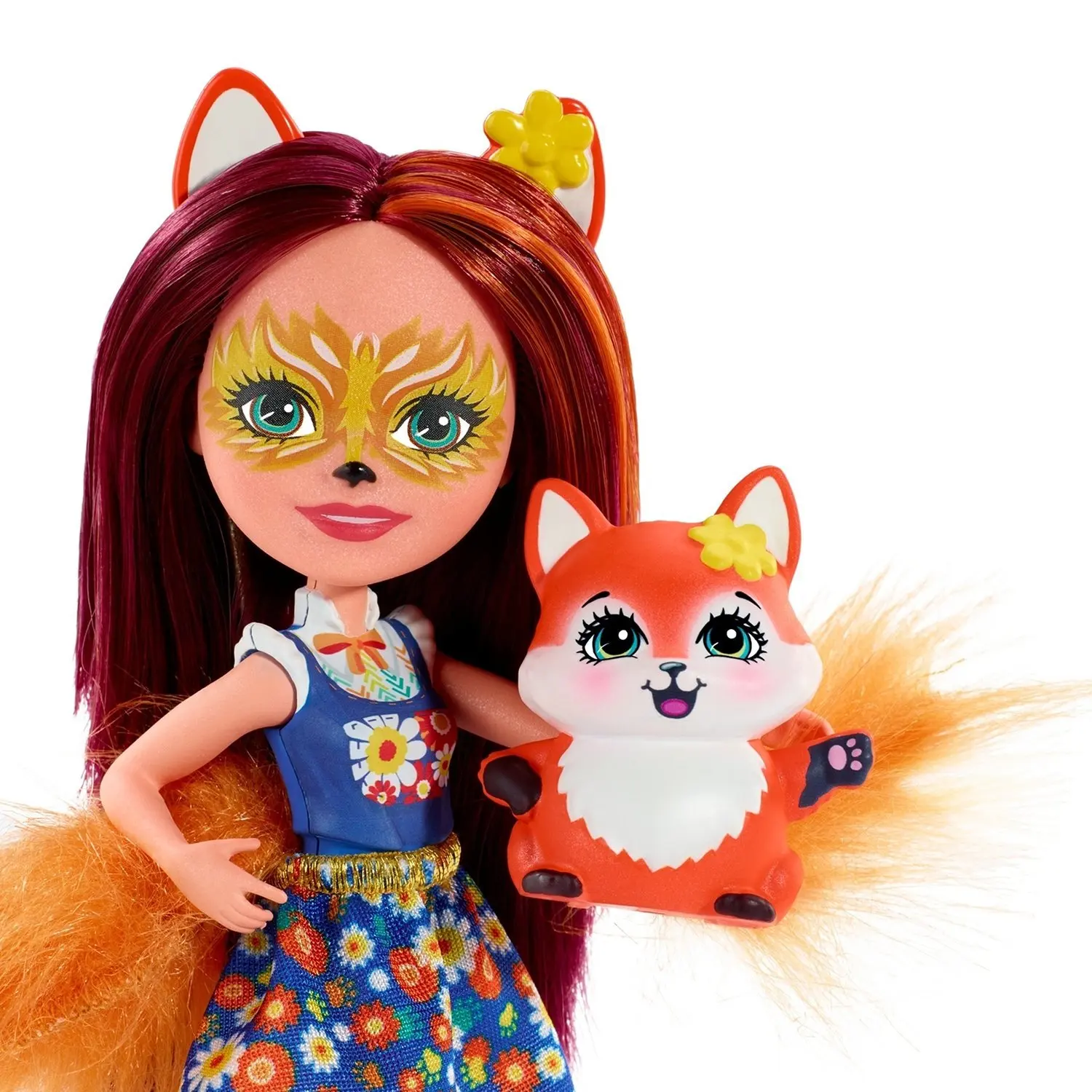 Enchantimals FXM71 Felicity Fox Puppe Flick Figur Puppe 15 cm Spielzeug