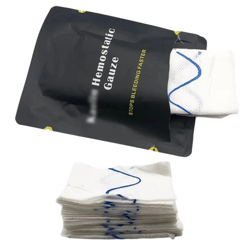 

7.5*370cm Hemostatic Kaolin Gauze Combat Emergency For Tactical Military First Aid Kit Medical Wound Dressing