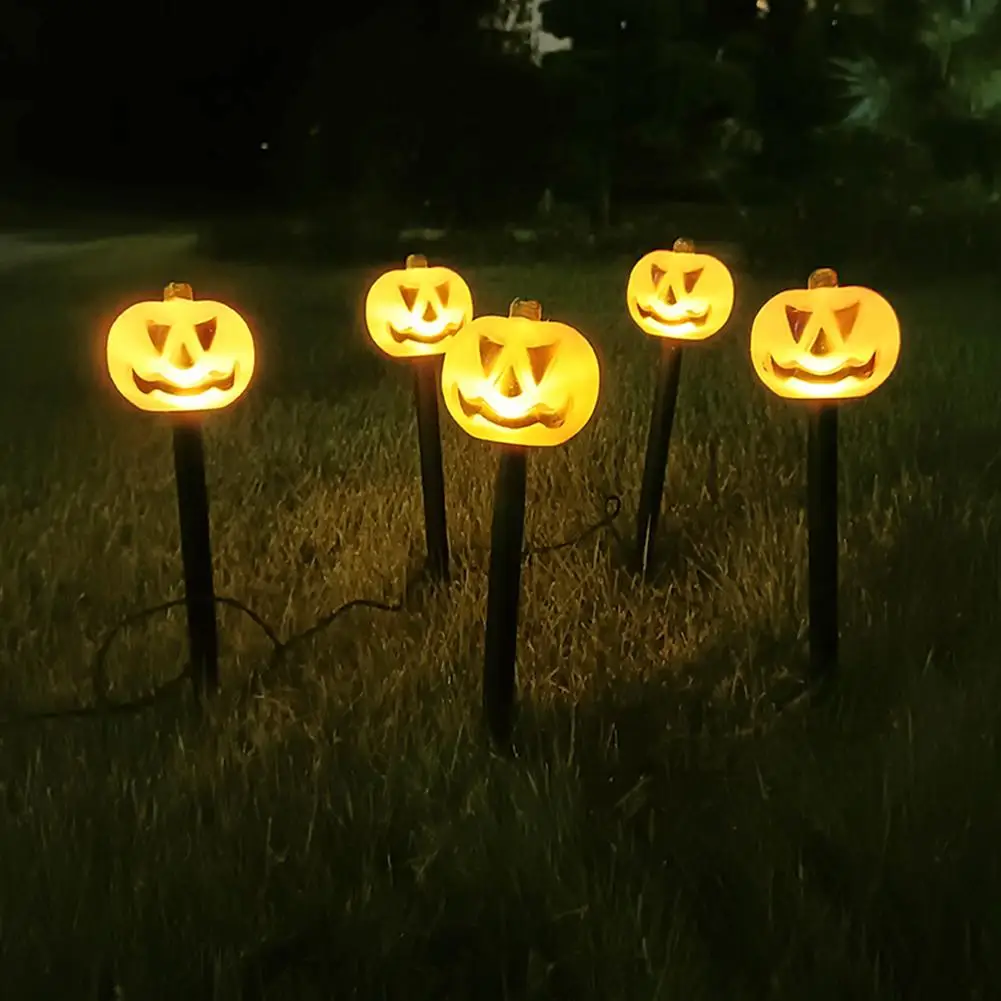 

Solar Halloween Pumpkin Garden Stake Lights LED Waterproof Pumpkin Lights Halloween Decoration For Garden Patio Yard Pathway