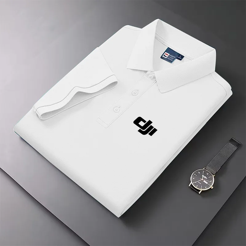 

Summer Men's Solid Color Polo Shirt Short Sleeve Turn-Down Collar Zipper Tshirts &for Men Casual Streetwear New Male Tops