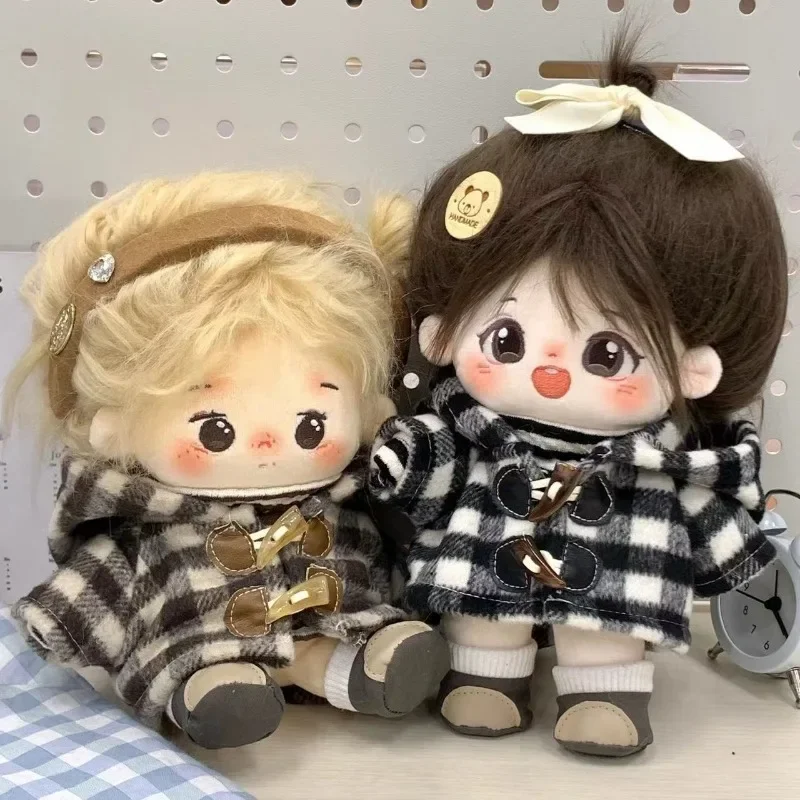 20cm cotton doll clothing cute Korean cowhide button coat doll clothing in stock 3
