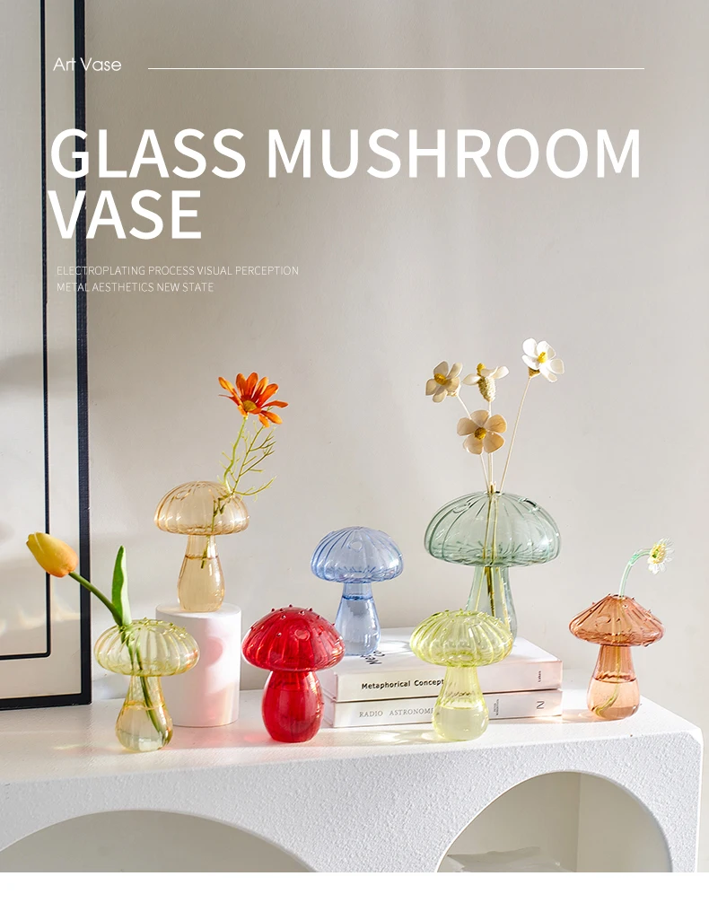 Modern Glass Mushroom Vase