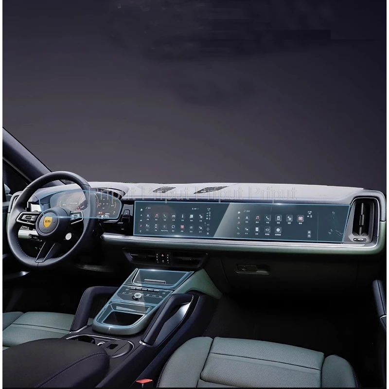 Screen Protector Film Tempered Glass Protective Film TPU Screen Protector for Porsche Cayenne Car infotainment Navigation LCD Instrument Auto Interior Accessories