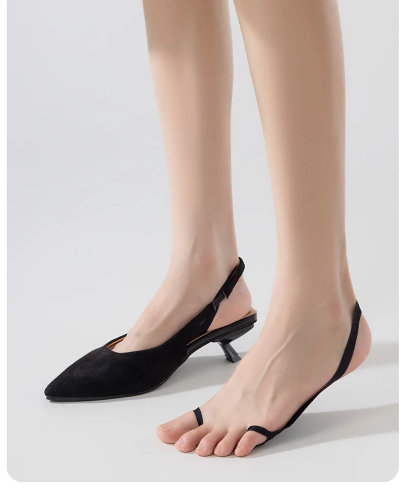 Unsichtbare No-Show-Socken für Damen mit hohen Absätzen, nahtlos, für den Sommer, ultradünn, rutschfest, Silikongriffe, rutschfeste Söckchen, modisch – Detail 27