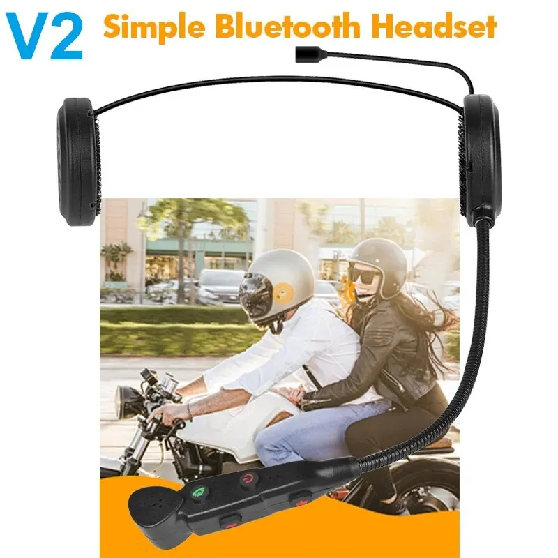 Teleheer V2 Casco Moto Auricolare Bluetooth Interfono 2 Persone Comunicatore Interfono Wireless 35M Chiamata In Vivavoce