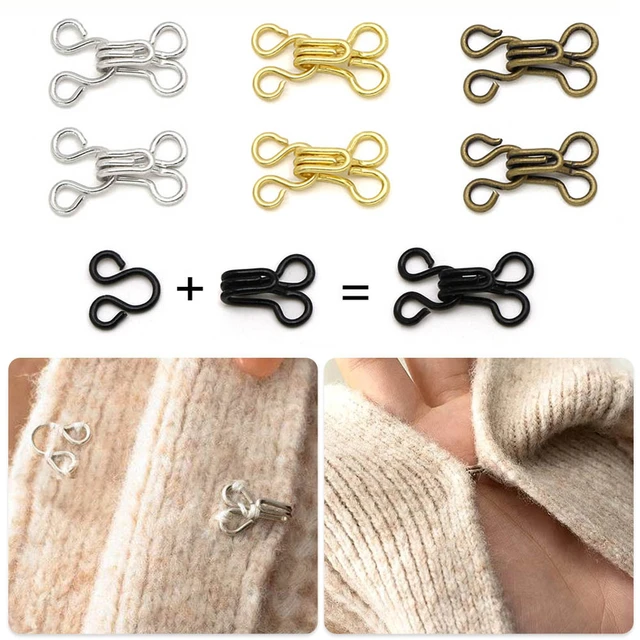 20Sets Hook and Eyes Metal Mini Buttons for Clothes Sewing Hook Vest  Closure Buckle Invisible Hooks Fastener for Bra - AliExpress