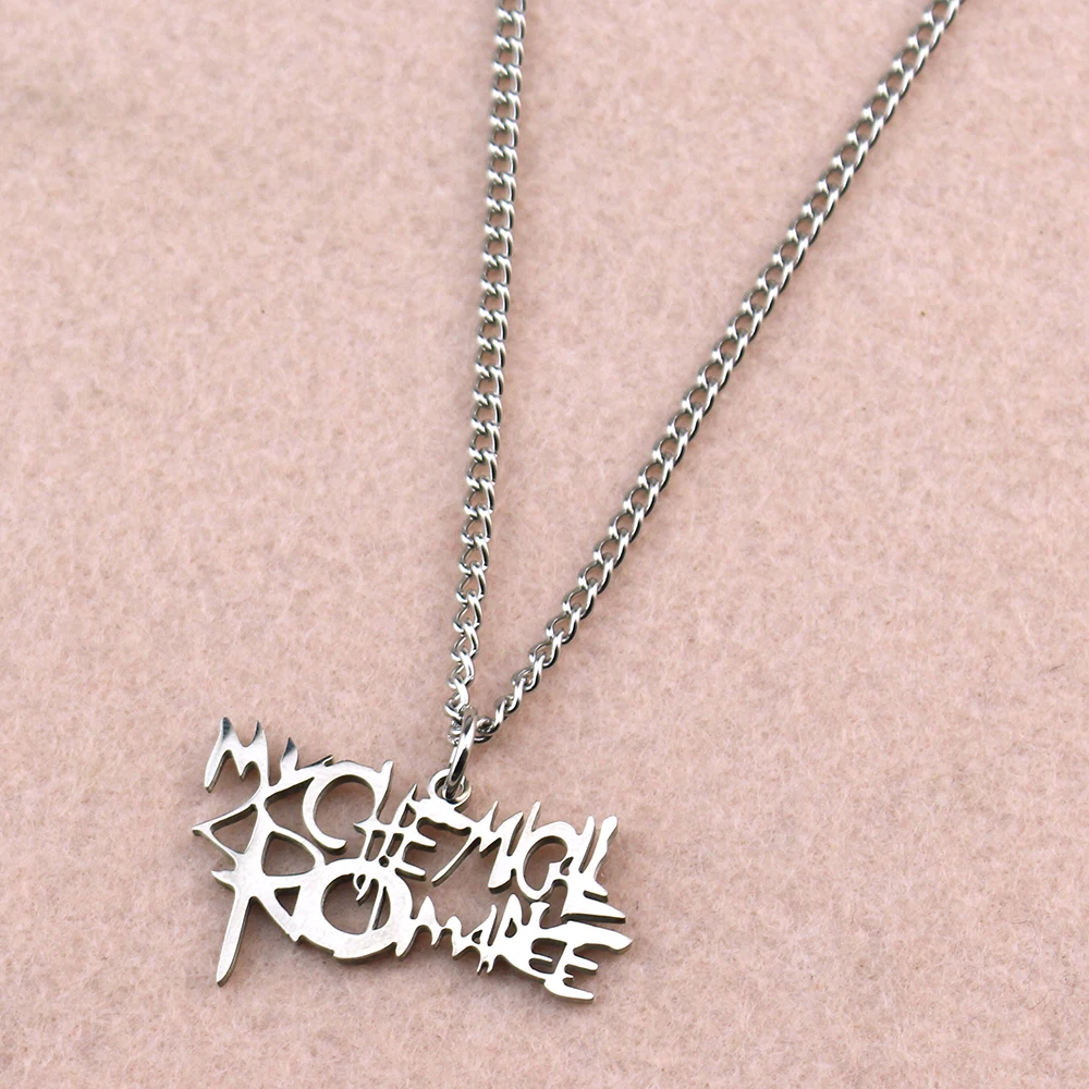 Stylish My Chemical Romance Stainless Steel Pendant Necklace - Fashionable Geometric Jewelry Gift