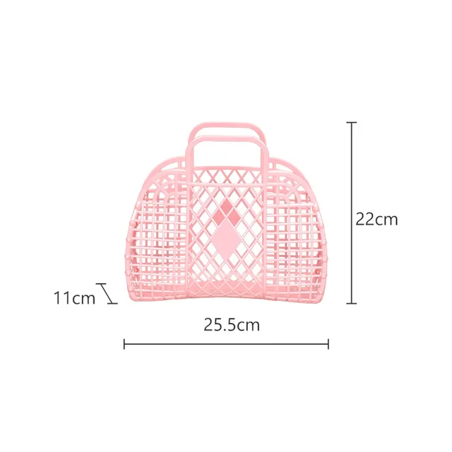 Mosoda Kosár Háló Üreges Kézitáska Nyári Női Műanyag Fürdő Mosás Otthoni Szervező Zselé Táska - Image 5