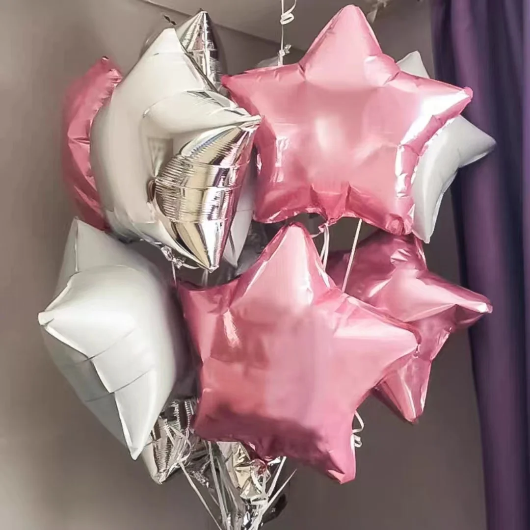

Specials Star Foil Balloons 5Pcs 10 "18" Candy-colored Ballon Decoration Birthday Party Air Ball Wedding Venue Layout Supplies