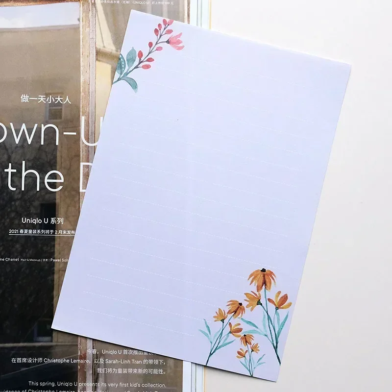 Kraft Paper Envelopes Window Envelopes Mailing Envelopes Mini Envelopes Writing Paper Set Envelopes Letter Paper Set Flower Envelope Wedding Greeting Card Invitation Cards Cover Korean Stationery Office Supplies
