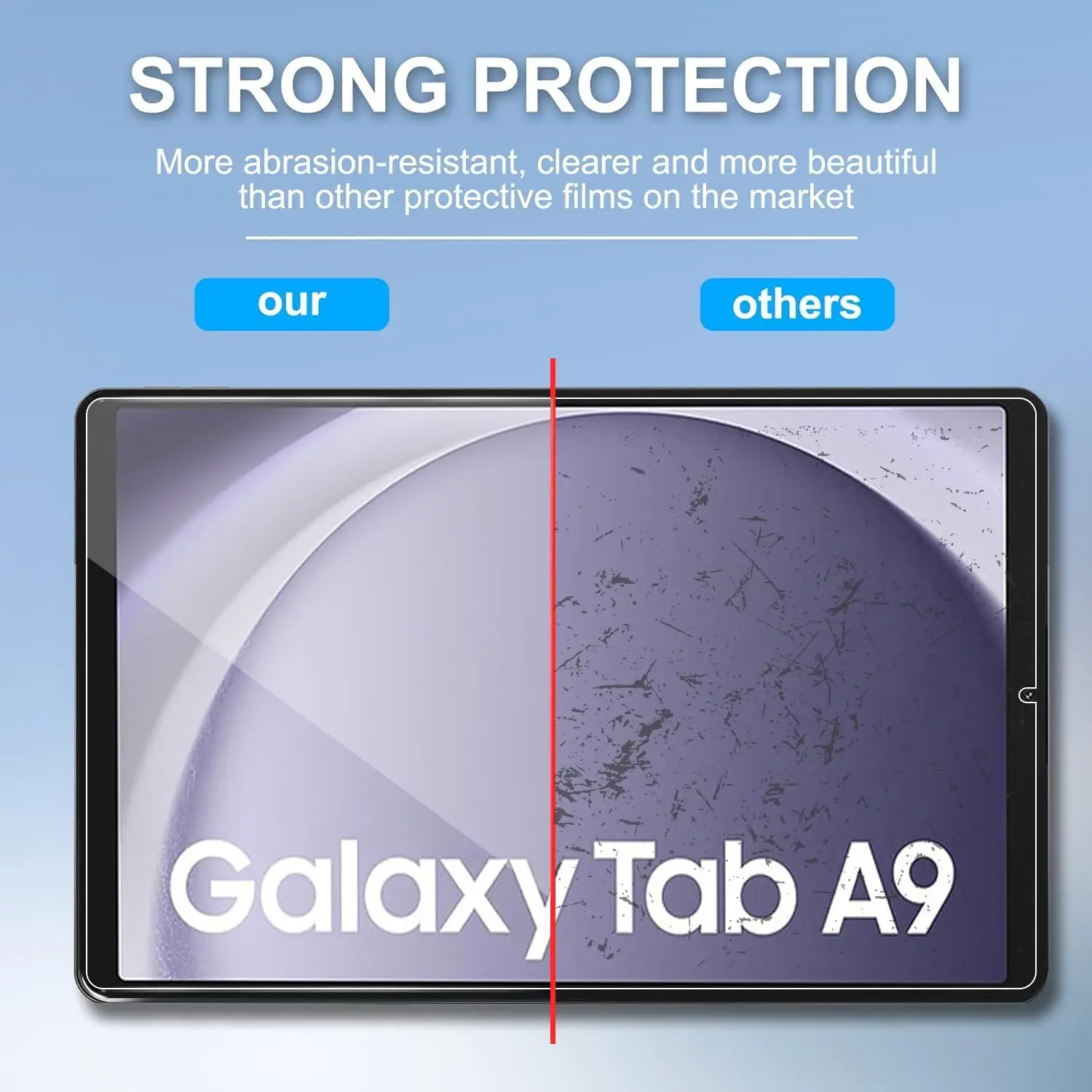 For Samsung Galaxy Tab A9 SM-X110 SM-X115 Tempered Glass Screen Protector 8.7 Inch 2023 Anti Scratch HD Clear Protective Film 3