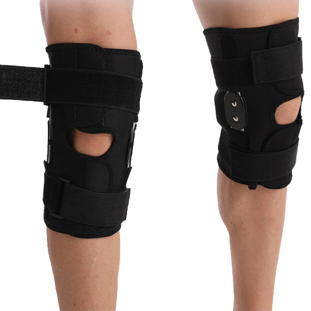 Genouillère réglable articulée, Support de genou avec stabilisateurs  latéraux, cadrans de verrouillage pour la douleur du genou, arthrite,  déchirure du ménisque - AliExpress