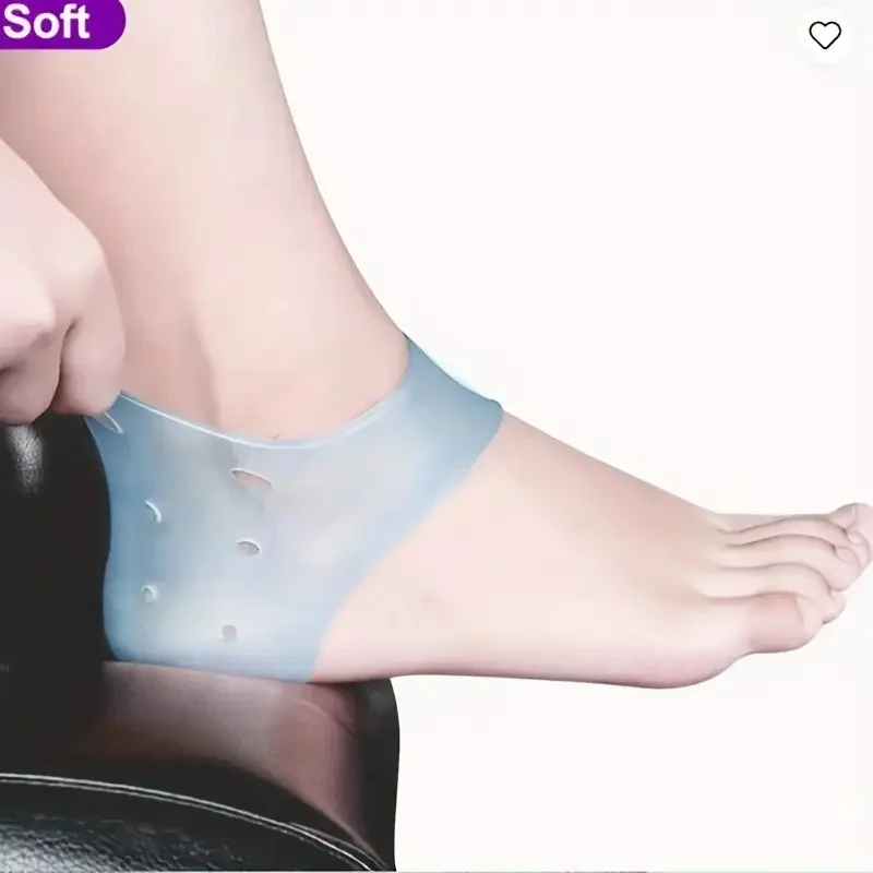 도매용 세척 가능한 블루 실리콘 힐 프로텍터 | 데이 & 나이트 케어용 유니섹스 | 통기성 좋고 오래 지속되는 편안함, 인기 상품