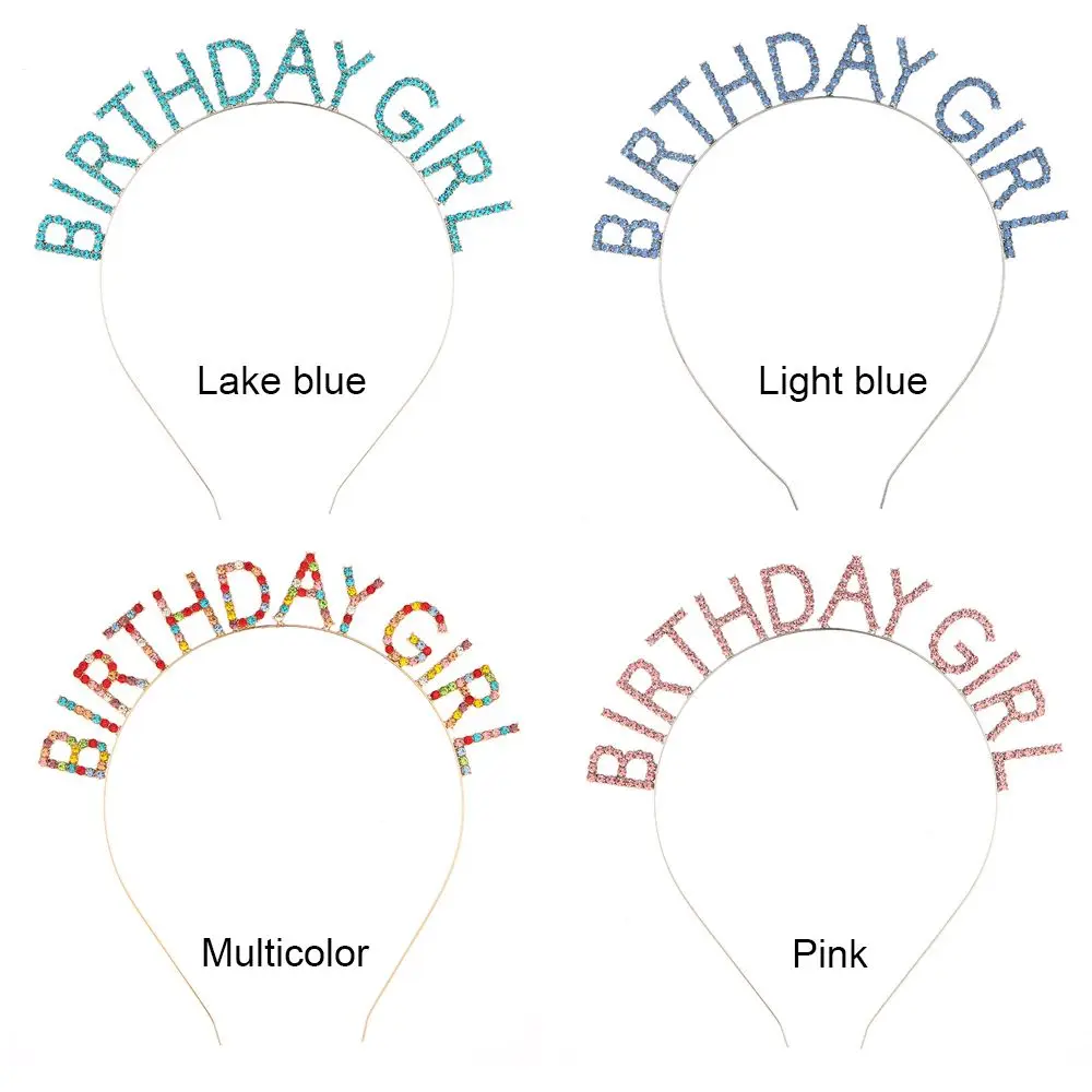 패션 메탈 합금 여성 헤어 후프 생일 소녀 헤어밴드 생일 파티 티아라 공주 왕관
