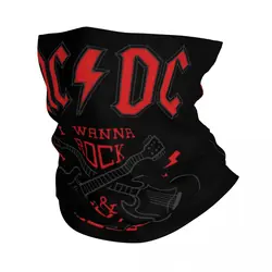 AC DC Rock And Roll Band Bandana Neck Gaiter Windproof Face Scarf Cover Australian Heavy Metal Music Headwear Tube Balaclava