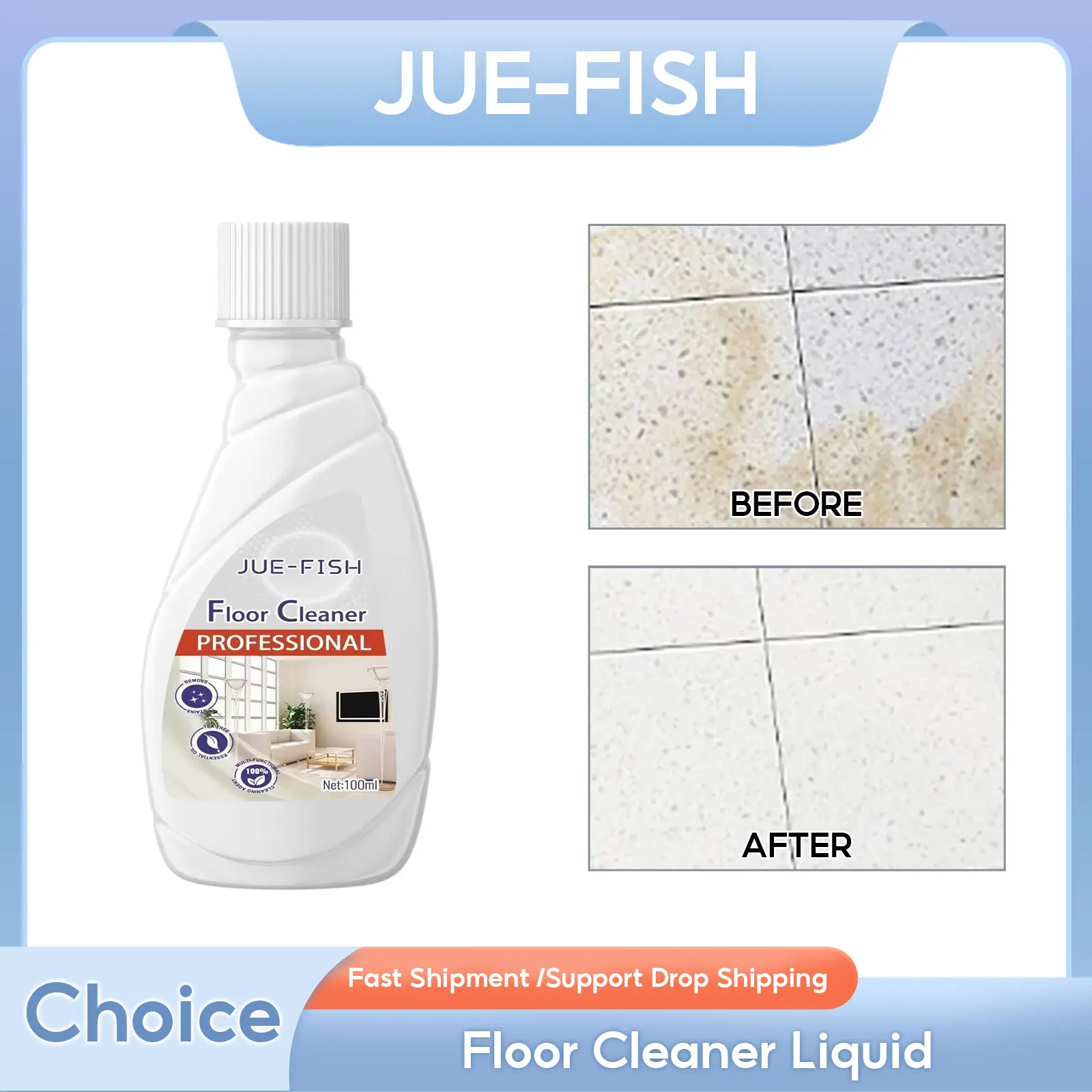 Floor Cleaner Liquid Wood Floor Brightening Tile Stain Remover Polishing Scratch Decontamination Tile Cleaning Solution
