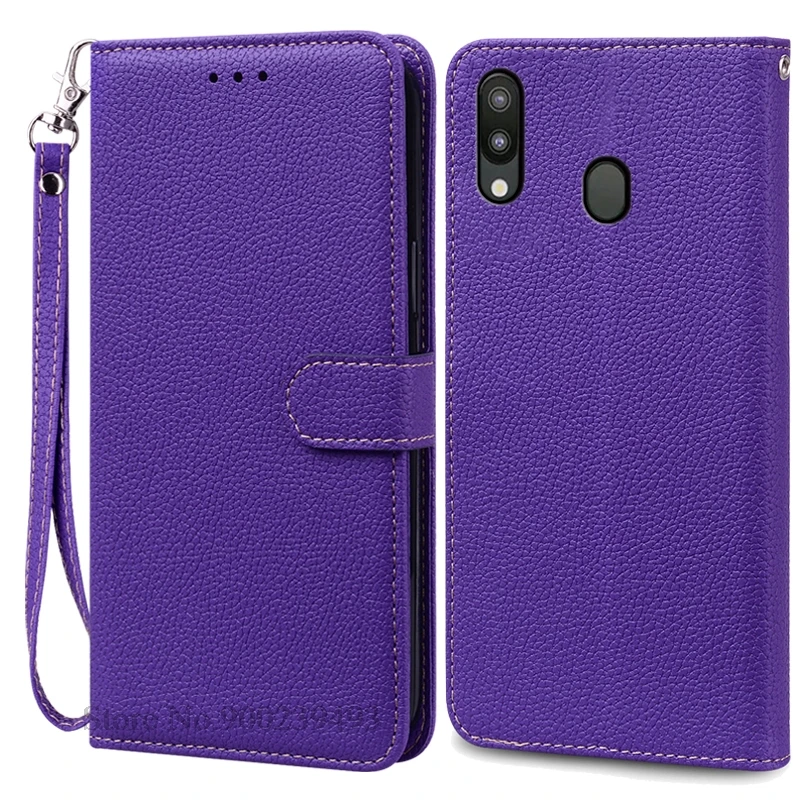 Leather Wallet Case for Samsung Galaxy M20 - Flip Cover & Card Holder