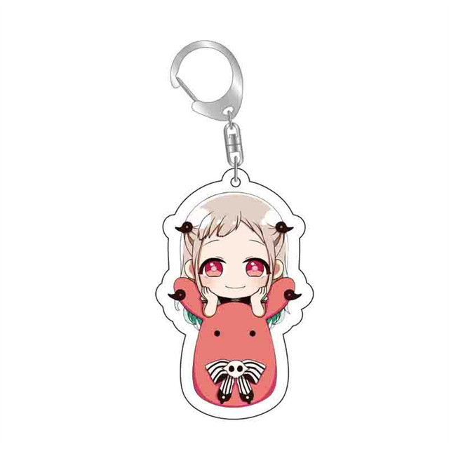 Anime Toilet-bound Hanako-Kun Keychain Romantic Card Design Acrylic Pendant Key Ring Jibaku Shounen Hanako Kun Key Holder