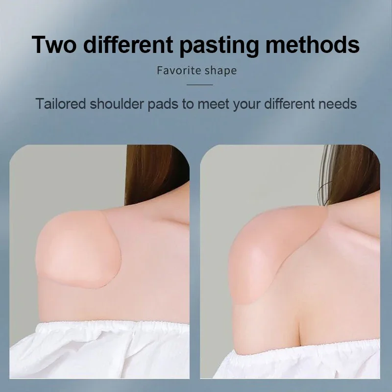 Soft Silicone Shoulder Anti Slip Padded Shoulder Pad for Woman Enhancer Reusable Self-Adhesive Clothing Decoration silicone shoulder pad,shoulder pads