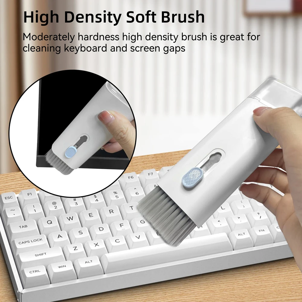 Multifunctional 7 in 1 Electronic Cleaner Kit Keyboard Cleaner Kit Screen Cleaner with Cleaning Brush for Earphones Tablet Phone