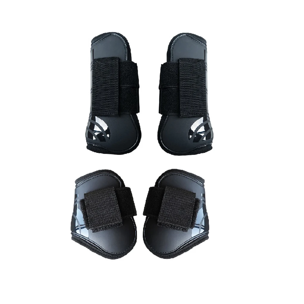 2 pairs Ultral-light Horse Tendon Fetlock Boots Front Hind Leg Protection Gears Horse Shin  Leggings Guards Equestrian Equipment 2