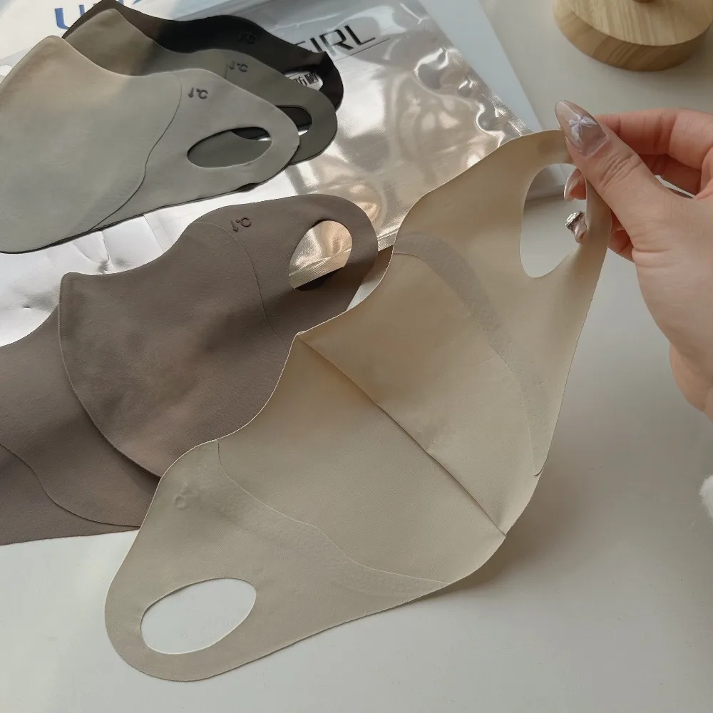New Breathable Ice Silk Mask Anti-UV Dustproof Riding Face Mask Washable Anti-sun Gift