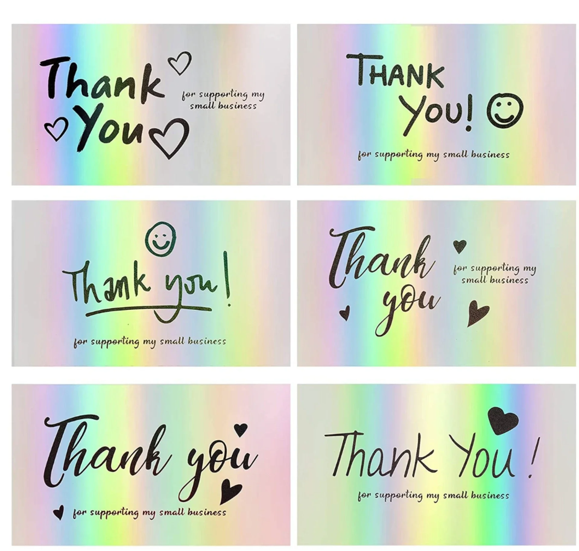 

Laser Thank You for supporting my small business Sticker Stationery Seal Labels Sticker Wrapping Supplies 60pcs/lot