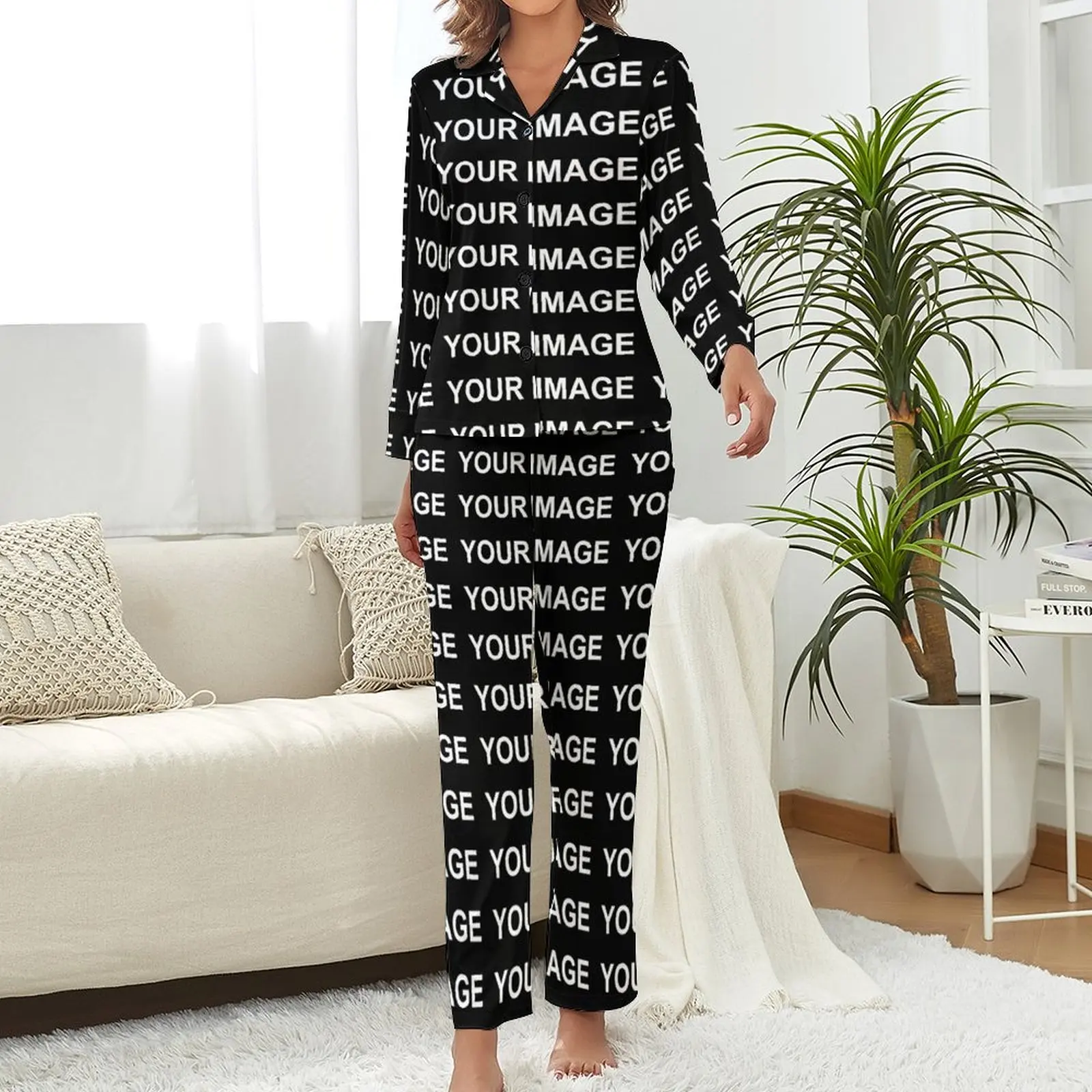 Your Image Customized Pajamas Long Sleeve Custom Made - Main Image