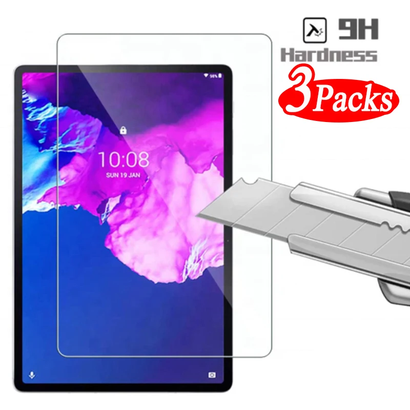 Закаленное стекло для Lenovo Tab P11/P12 Pro/M10/FHD Plus, 3 шт. 2 шт защитное закаленное стекло для lenovo tab m10 fhd plus