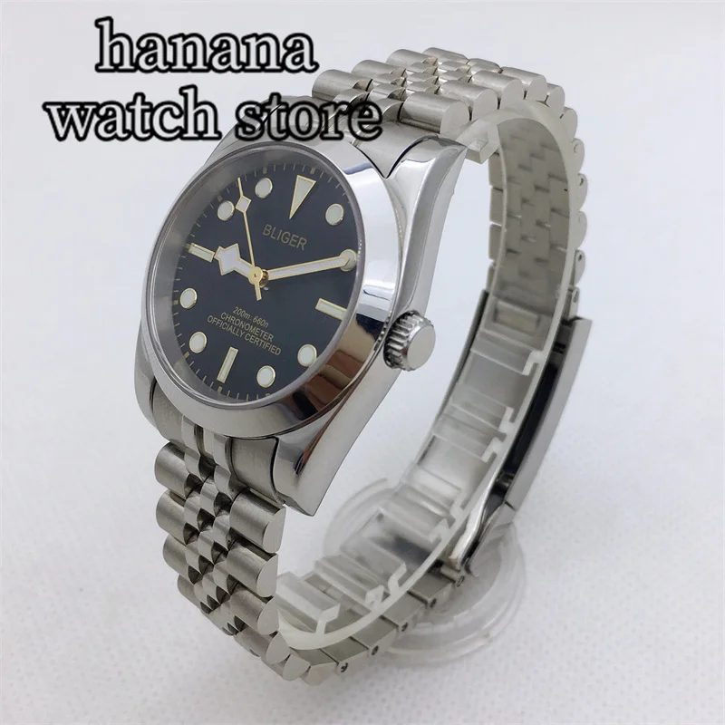 

BLIGER 36mm/39mm Men's automatic mechanical watch NH35A PT5000 Miyota Movement Sapphire glass luminous dial Jubilee bracelet